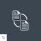 File Exchange related vector glyph icon.