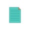 File flat color vector object