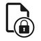 File flat icon with lock isolated on white background. Locked document symbol vector illustration