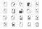 File flat icons. Vector illustration include icon - paper, pdf, pen, document, checklist, page, image, sheet, copy