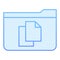 File folder flat icon. Folder with documents blue icons in trendy flat style. Computer folder gradient style design