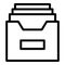File folder icon outline vector. Portfolio document