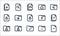 file and folder line icons. linear set. quality vector line set such as minus, folders, unlocked, delete folder, locked, unlocking