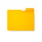 File Folder. Realistic Rendering of File Folder on Isolated White Background