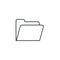File folder thin line icon. Linear vector symbol