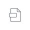 File format, document thin line icon. Linear vector symbol