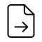 File forward line VECTOR icon