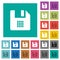 File grid view square flat multi colored icons