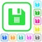 File grid view vivid colored flat icons