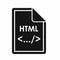 File HTML icon, simple style