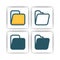 File icon for mobile, web, and presentation with flat color vector illustrator