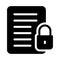 File lock vector glyph flat icon