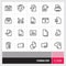File management thin line vector icons. Premium quality web and computer icons.