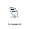 File Manager icon. Premium style design from web hosting icon collection. Pixel perfect File Manager icon for web design