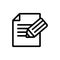 File for notes icon vector. Isolated contour symbol illustration