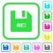 File progressing vivid colored flat icons