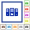 File server flat framed icons