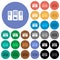 File server round flat multi colored icons