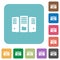 File server rounded square flat icons