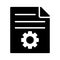 File setting glyph flat vector icon