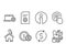 File settings, Notebook service and Usd coins icons. Click, Dollar exchange and Mint bag signs.