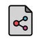 File share color line icon
