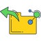 File sharing icon vector data document folder