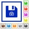 File snapshot flat framed icons