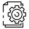 File system configuration icon, outline style