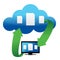 File transfer from cloud illustration