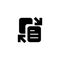 File transfer icon. Document share sign