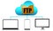 File transfer protocol concept with computing divices