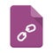 File unlink flat icon