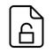 File unlock line VECTOR icon