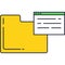 File vector folder flat icon computer document