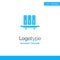 Files, Archive, Data, Database, Documents, Folders, Storage Blue Solid Logo Template. Place for Tagline