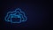 Files cloud Neon style, great design for any purposes. Abstract infographic. Internet technology. Motion Graphic