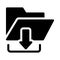 Files download vector  glyph flat icon