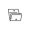 Files folder line icon