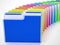 Files of folders concept icon shows data records for filing and record keeping - 3d illustration