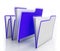 Files of folders concept icon shows data records for filing and record keeping - 3d illustration