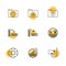 files , folders , globe , world , stars , eps icons set vector