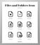 Files and folders icons Line pack