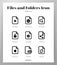 Files and folders icons Solid pack