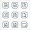 files and folders line icons. linear set. quality vector line set such as delete folder, image file, statistics, verified,