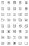 Files and folders line icons set