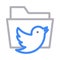Files twitter vector color line icon