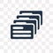 Files vector icon isolated on transparent background, Files tra