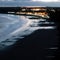 Filey town at dusk East Yorkshire coast England