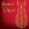 Filigree bunny Happy Easter card